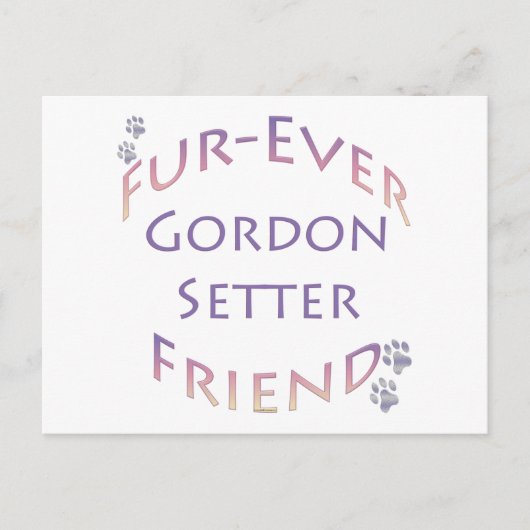 Gordon Setter Furever Postkarte (Vorderseite)