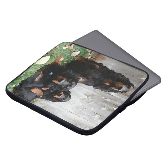 Gordon Setter Generationen Laptop-Computer-Sieb Laptopschutzhülle (Vorne Oben)