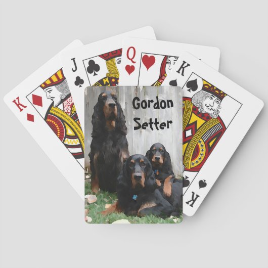Gordon Setter Generationen Malerei Spielkarten (Rückseite)