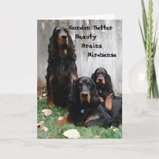 Gordon Setter Generationen Malerkarte Feiertagskarte (Vorderseite)