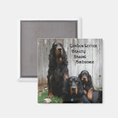Gordon Setter Generations Magnet (Vorderseite/Rückseite)