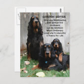 Gordon Setter Generations Painting Postcard Postkarte (Vorne/Hinten)