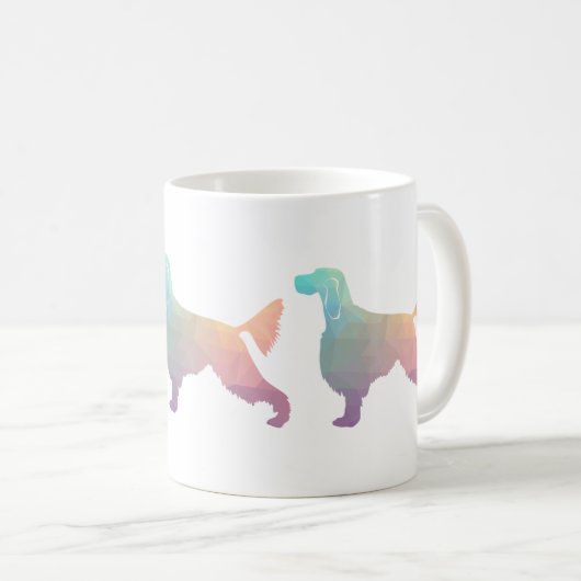 Gordon Setter Geometric Pattern Silhouette Pastell Kaffeetasse (VorderseiteRechts)