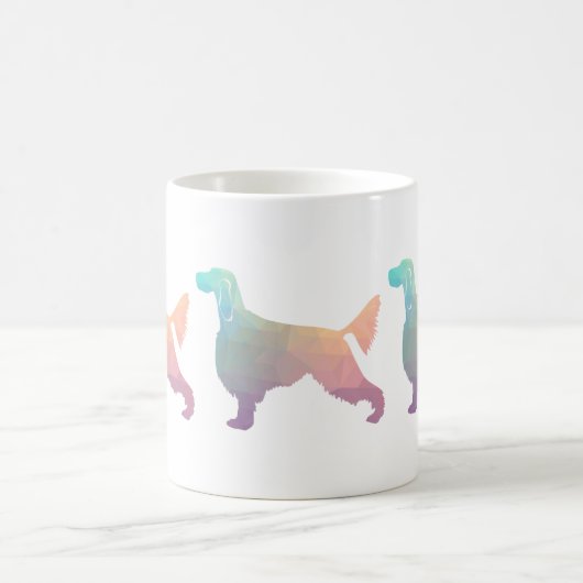 Gordon Setter Geometric Pattern Silhouette Pastell Kaffeetasse (Mittel)