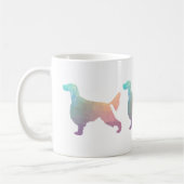 Gordon Setter Geometric Pattern Silhouette Pastell Kaffeetasse (Links)