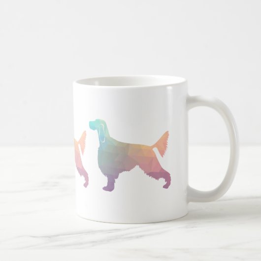 Gordon Setter Geometric Pattern Silhouette Pastell Kaffeetasse (Rechts)