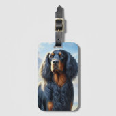 Gordon Setter Gepäckanhänger (Vorderseite Vertikal)