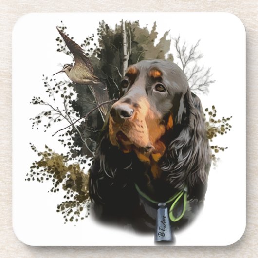 Gordon Setter Getränkeuntersetzer (Vorderseite)