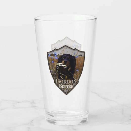 Gordon Setter Glas (Rückseite)