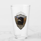 Gordon Setter Glas (Vorderseite)