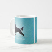 Gordon Setter Happy Birthday Design Kaffeetasse (Vorderseite Links)