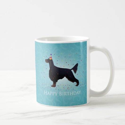 Gordon Setter Happy Birthday Design Kaffeetasse (Rechts)