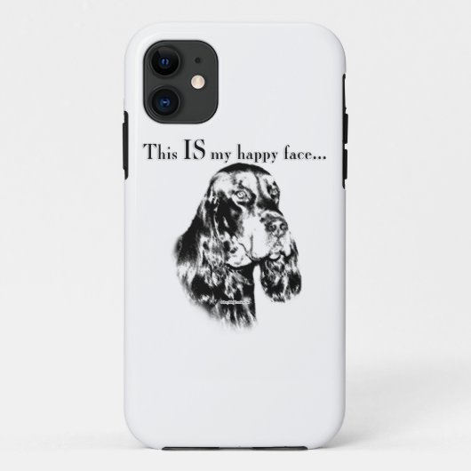 Gordon Setter Happy Face Case-Mate iPhone Hülle (Rückseite)