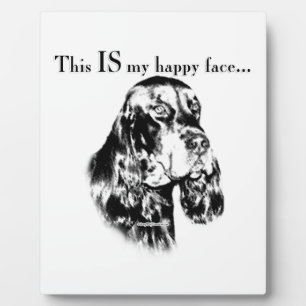 Gordon Setter Happy Face Fotoplatte