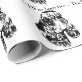 Gordon Setter Happy Face Geschenkpapier (Rolleneckpunkt)