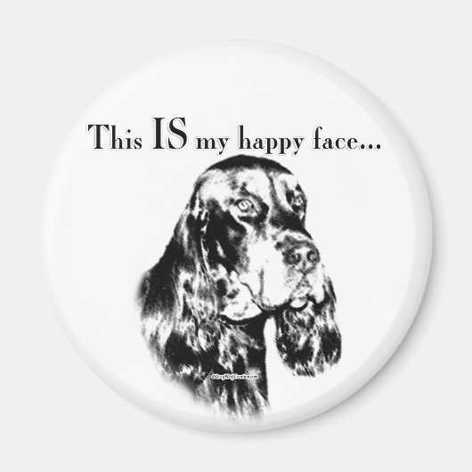 Gordon Setter Happy Face Magnet (Vorne)