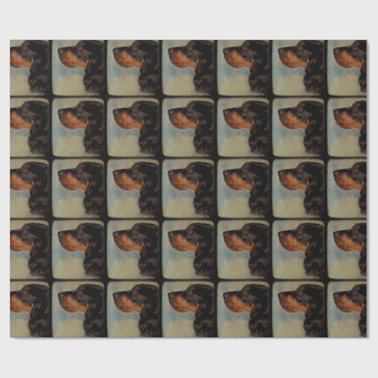 Gordon Setter Head Geschenkpapier (Flach)