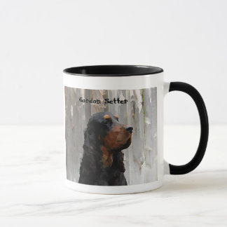 Gordon Setter Head Painting on a Ceramic Mug Tasse