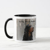 Gordon Setter Head Painting on a Ceramic Mug Tasse (Links)