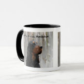 Gordon Setter Head Painting on a Ceramic Mug Tasse (Vorderseite Links)