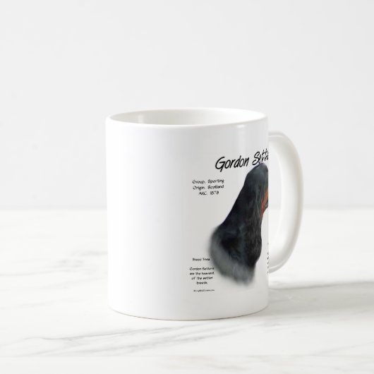 Gordon Setter History Design Kaffeetasse (VorderseiteRechts)