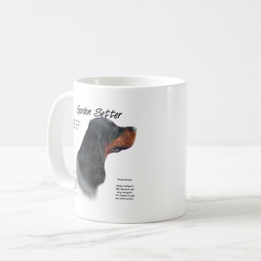 Gordon Setter History Design Kaffeetasse (Vorderseite Links)
