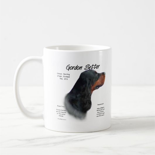 Gordon Setter History Design Kaffeetasse (Links)