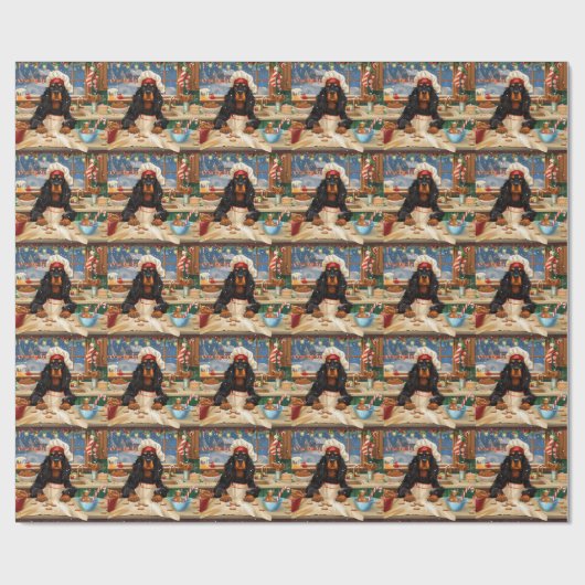 Gordon Setter Holiday Baking: Feierliche Weihnacht Geschenkpapier (Flach)