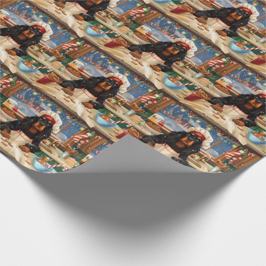 Gordon Setter Holiday Baking: Feierliche Weihnacht Geschenkpapier (Ecke)