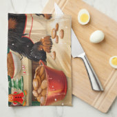 Gordon Setter Holiday Baking: Feierliche Weihnacht Geschirrtuch (Viertel Falte)