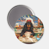 Gordon Setter Holiday Baking: Feierliche Weihnacht Magnet (Vorderseite/Rückseite)