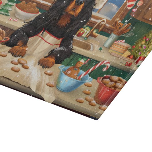 Gordon Setter Holiday Baking: Feierliche Weihnacht Schneidebrett (Ecke)
