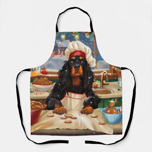 Gordon Setter Holiday Baking: Feierliche Weihnacht Schürze (Vorderseite)