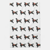 Gordon Setter Hund Rasse Bohemische Silhouette Geschirrtuch (Vertikal)