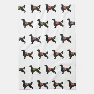 Gordon Setter Hund Rasse Bohemische Silhouette Geschirrtuch