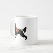 Gordon Setter Hund Rasse Bohemische Silhouette Kaffeetasse (Vorderseite Links)