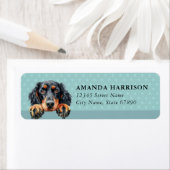 Gordon Setter Hund Rücksendeadressetiketten (Insitu)