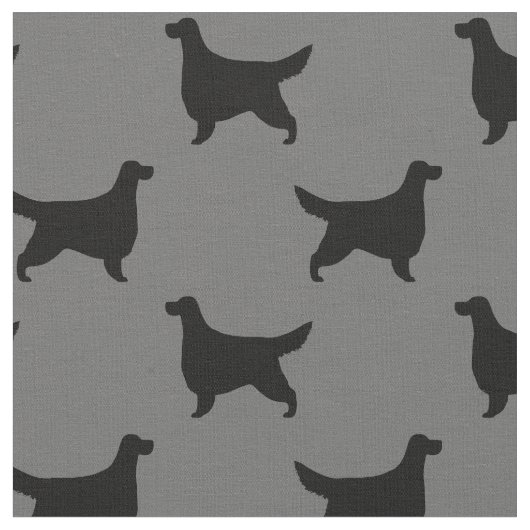 Gordon Setter Hund-Silhouette-Muster Stoff (Nahaufnahme)