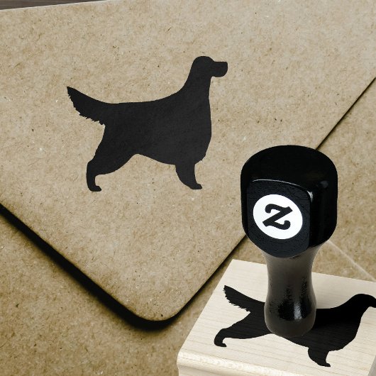 Gordon Setter Hunde Silhouette Gummi Briefmarke Gummistempel