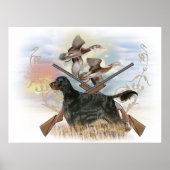 Gordon Setter Hunts Poster (Vorne)