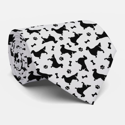 Gordon Setter Icon Muster Neck Tie Krawatte (Gerollt)