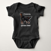Gordon Setter Illustration Baby Strampler (Vorderseite)