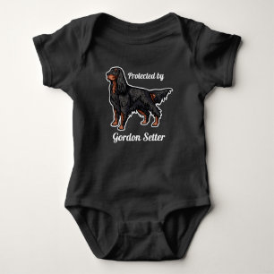 Gordon Setter Illustration Baby Strampler