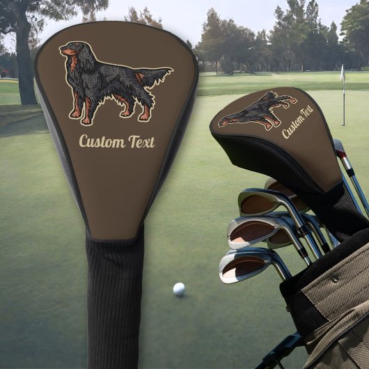 Gordon Setter Illustration Golf Head Cover Headcover