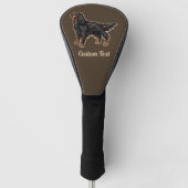 Gordon Setter Illustration Golf Head Cover Headcover (Vorderseite)