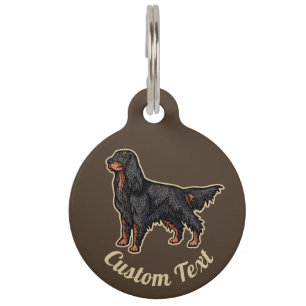 Gordon Setter Illustration Haustier-ID-Anhänger Haustiermarke