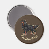Gordon Setter Illustration Magnet (Vorderseite/Rückseite)