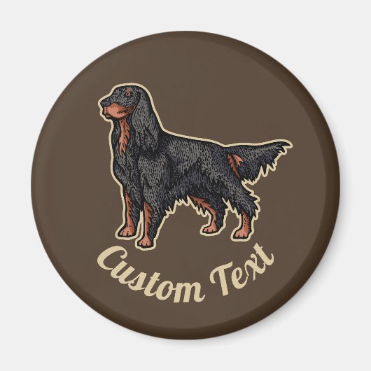 Gordon Setter Illustration Magnet (Vorne)