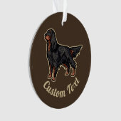 Gordon Setter Illustration Ornament (Vorderseite)