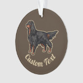 Gordon Setter Illustration Ornament (Vorderseite)